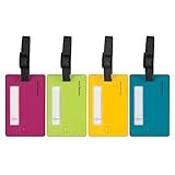 Travelon Conjunto De 4 Etiquetas De Bagagem De Cores Sortidas Cores Sortidas One Size Travelon Conjunto De 4 Etiquetas De Bagagem De Cores Sortidas