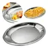 Travessa Baixela Oval Decorada Aço Inox Reforçada 45 Cm 