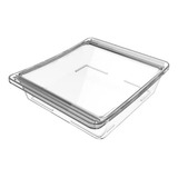 Travessa Quadrada 1 9l C tampa Cristal  9004086 