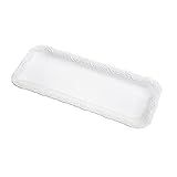 Travessa Retangular De Porcelana Durable Pocelain Alto Relevo 37cm X 16cm X 3cm Wolff