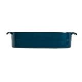 Travessa Retangular Em Porcelana Modelo Assar Ou Servir Refratária 1700 Ml Germer Verdigris