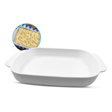 Travessa Retangular Refratária 2000ml Porcelana Grande Gg