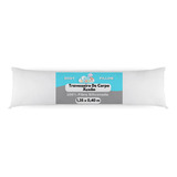 Travesseiro De Corpo Body Pillow Laribaby Antialérgico Almofada Xuxão E Fronha Com Zíper Macio E Confortável Branco Gigante 1 35 X 0 40 M 100 Silicone