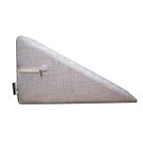 Travesseiro Encosto Triangulo Estampa Linho Bege