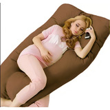 Travesseiro Gigante 1 35 X 0 80 Corpo Formato U Várias Cores Cor Marrom