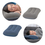 Travesseiro Inflável Almofada Camping Viagem 42x26x10cm
