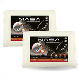 Travesseiro Inteligente Duoflex Nasa Macio Térmico Tradicional 58cm X 10cm Cor Branco Por 2 Unidades