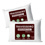 Travesseiro Kit 2 Antialérgico Impermeável 50x70 Super Macio