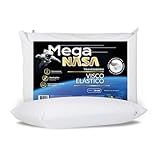 Travesseiro Nasa Alto Mega Viscoelástico Altura 14cm - Visco D28 Premium - Capa 100% Algodão - Branco - Nap - Para Fronhas 50x70cm