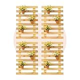 Treliça De Madeira Painel Jardim Vertical 4 Pcs Floreira