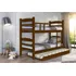 Treliche Beliche Com Cama Auxiliar Madeira Maciça Cor Imbuia
