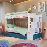 Treliche Infantil Com Cama Auxiliar Escada Nichos E Wt