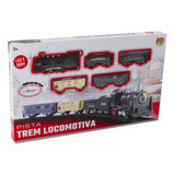 Trem A Pilhas Locomotiva Luz E Som Replica Em Escala