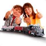 Trem Infantil Locomotiva Ferrorama Com Pista Som E Luz