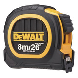 Trena Emborrachada Dewalt Dwht34196l Ferramenta Com Fita De Nylon Duplo 8 Metros