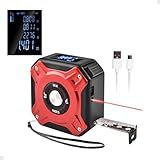 Trena Laser Profissional Digital Multifuncional 50M Display Calculo Area E Fita Metrica Vermelho 