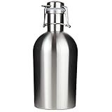 Trenton Gifts Growler Flip Top à Prova De Vazamento De Aço Inoxidável Comporta 2 Litros 
