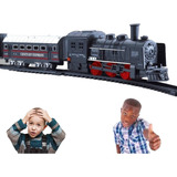 Trenzinho De Brinquedo Locomotiva Acende Faz