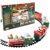 Trenzinho Elétrico Do Papai Noel Brinquedo Natal C 11 Peças