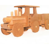 Trenzinho Locomotiva Madeira Pinus Mdf Dois Vagões