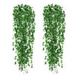 Trepadeira 24 Metros Artificial Folhagem Hera Verde Jardim