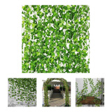 Trepadeira Hera Artificial Realista Com 25 Metros 12 Peças Cor Verde Jardim Vertical Trepadeira Folhagens Painel Verde Trepadeira Hera Artificial