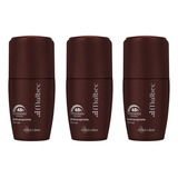 Três Desodorantes Antitransp Roll on Malbec 55ml Boticário