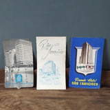Três Folhetos Publicitários Antigos Hotéis Do Rio De Janeiro