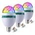 Três Lâmpadas Led Globo Colorido Giratório Festa Dj Promoção