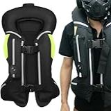 TRGGBH Colete De Airbag De Motocicleta Para Homens E Mulheres Jaqueta De Motocross Air Bag Com Faixa Refletiva Airbag Adulto Para Moto Preto Longo XXG