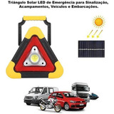 Triângulo Carro Led Luz Solar Sinalizador Emergência