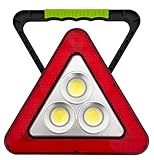 Triângulo Carro Transito Luz Iluminação Sinalizador Segurança Lanterna LED Recarregável Solar Alerta Veicular
