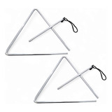 Triangulo Cromado 25cm X 08mm Phx Profissional Kit C 2 Un