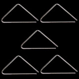 Triângulo Pequeno 15 Cm Em Ferro Cromado Batedor 05 Unidades