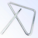 Triangulo Torelli De Aço Fino Cromado 15cm   Tl602
