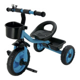 Triciclo Divertido Infantil Azul Com Cestinhas