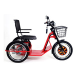 Triciclo Elétrico 800w Com Cadeira Giratória - Vermelho 
