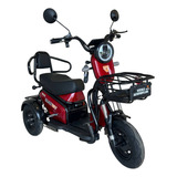 Triciclo Eletrico Adulto Scooter Passeio Mobilidade Cor Vermelho Smartway Family 500w