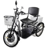 Triciclo Elétrico Duos Fox 800w 13ah Lithium Preto Duos