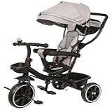 Triciclo Infantil 4 Em 1 Multifuncional Carrinho De Bebê Com Empurrador E Capota Solar Kababy