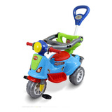 Triciclo Infantil Avespa Carrinho Passeio Andador Azul Maral