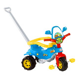 Triciclo Infantil Com Empurrador Bebe Dino Azul Magic Toys