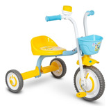 Triciclo Infantil Criança Kids Nathor Show Da Luna Pinguim Cor Azul E Amarelo