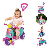 Triciclo Infantil D Passeio Andador Empurrador C Pedal Maral