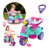 Triciclo Infantil Empurrador Motoca Passeio Bebê Velotrol