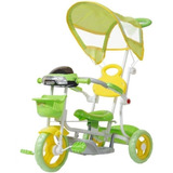 Triciclo Infantil Empurrador Passeio Motoca Cobertura Sol