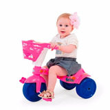 Triciclo Infantil Feminino Fofete Com Cestinha