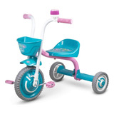 Triciclo Infantil Menina Ciano