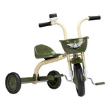 Triciclo Infantil Military Boy Verde Com Cesto