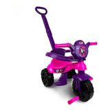 Triciclo Infantil Passeio Com Haste De Empurrar Pedal Motoca